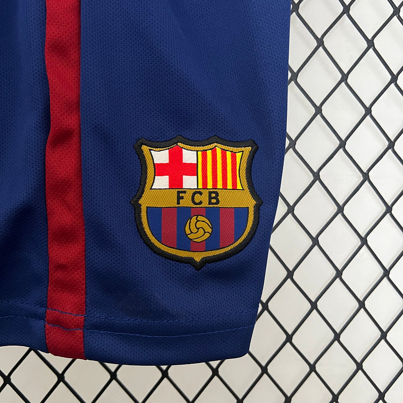 Conjunto Retrô Infantil Barcelona l 2014/15 - Modelo Torcedor