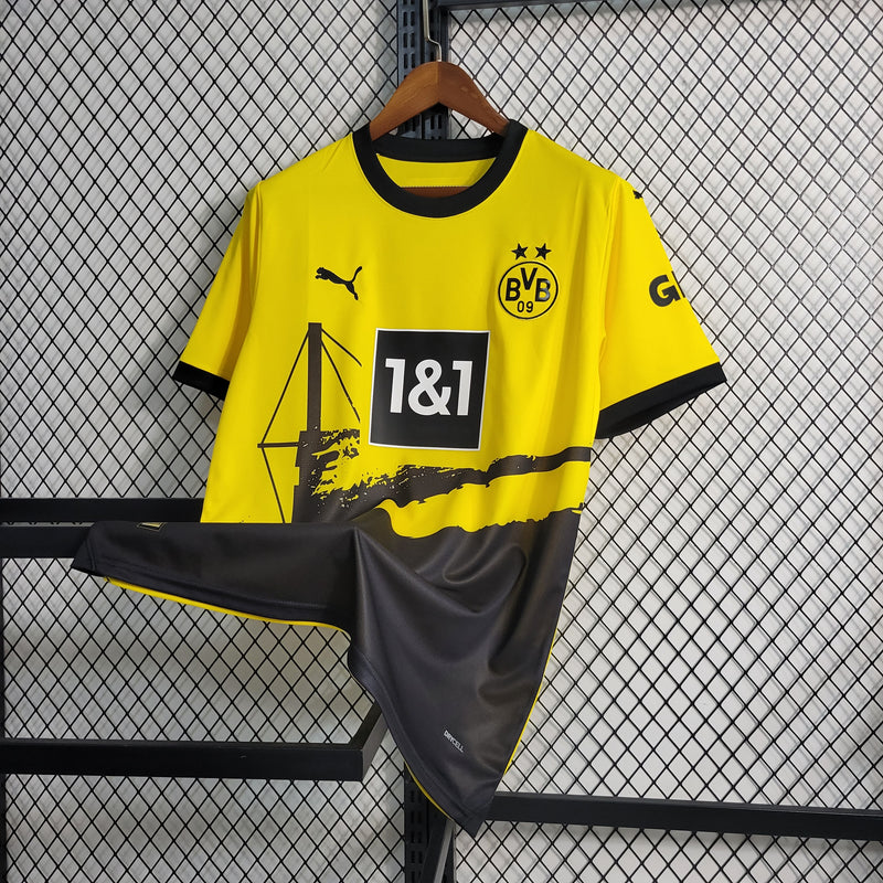 Camisa Borussia Dortmund l 2023/24 Amarela e Preta - Modelo Torcedor