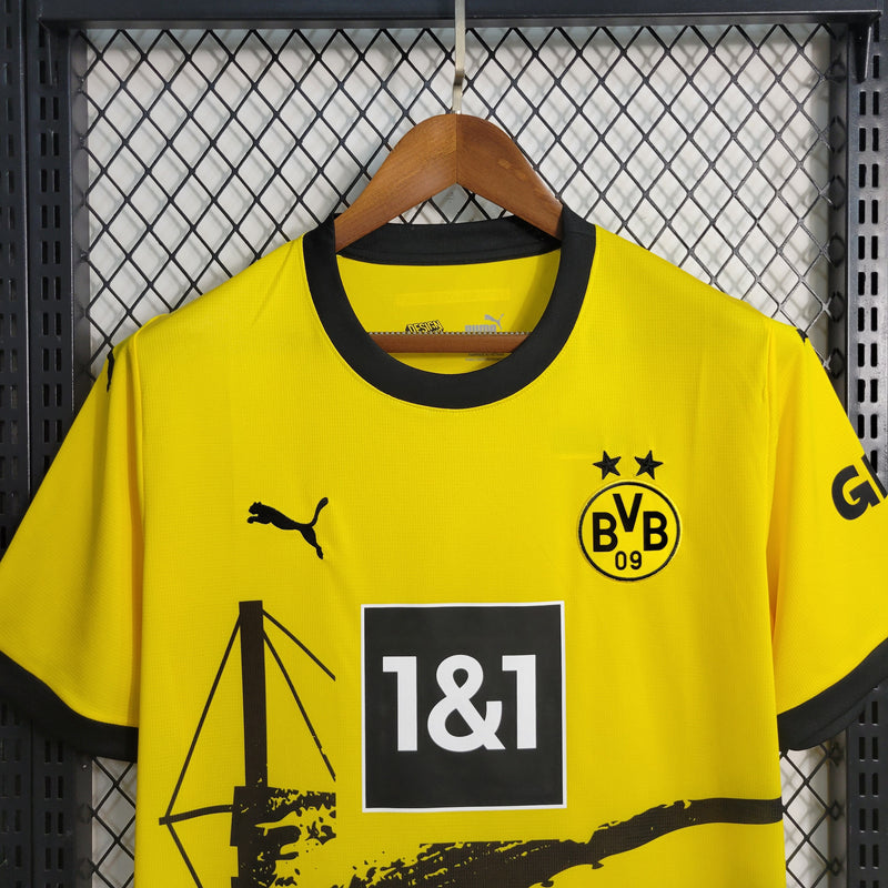 Camisa Borussia Dortmund l 2023/24 Amarela e Preta - Modelo Torcedor