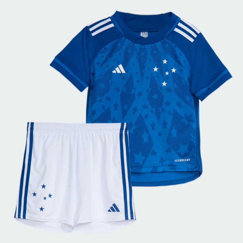 Conjunto Infantil Cruzeiro l 2024/25 Azul - Modelo Torcedor