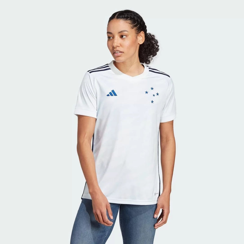 Camisa Feminina Cruzeiro ll 2023/24 Branca - Modelo Baby Look