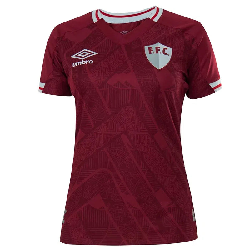 Camisa Feminina Fluminense lll 2022/23 Vinho - Modelo Baby Look