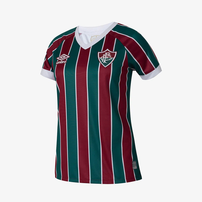 Camisa Feminina Fluminense ll 2023/24 Tricolor - Modelo Baby Look