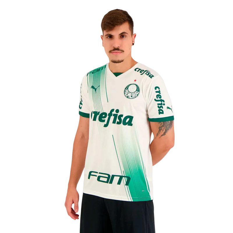 Camisa Palmeiras c/ Patrocínios ll 2023/24 Branca - Modelo Torcedor