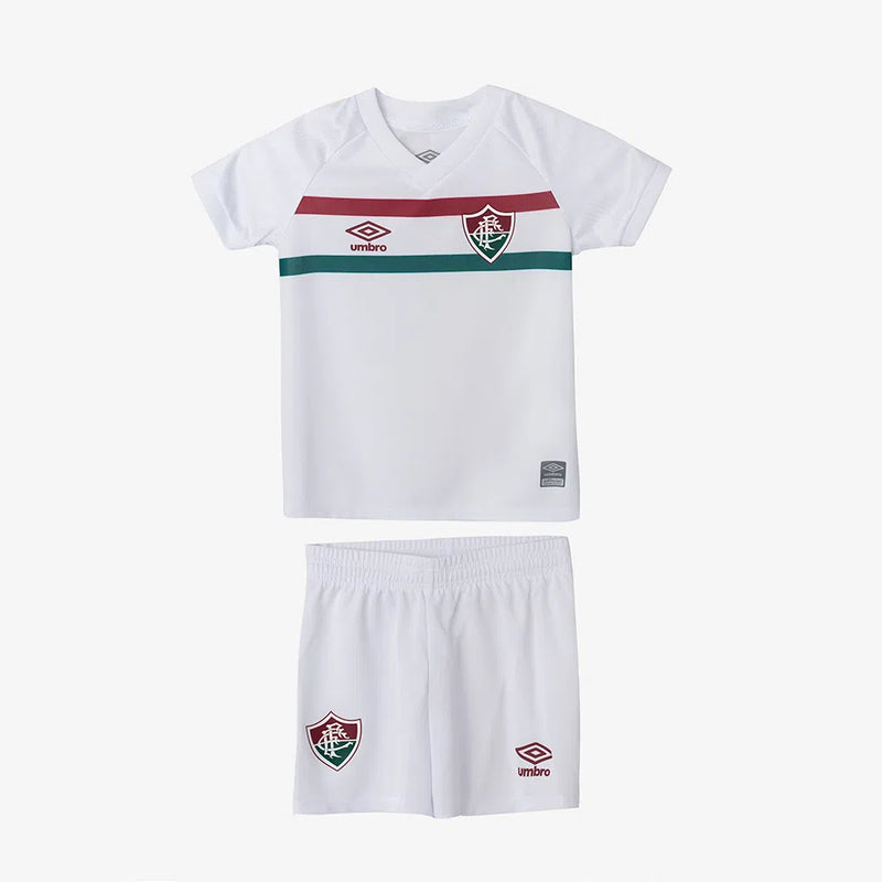 Conjunto Infantil Fluminense ll 2023/24 Branca - Modelo Torcedor