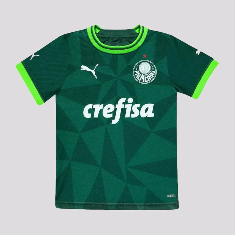 Conjunto Infantil Palmeiras l 2023/24 Verde - Modelo Torcedor