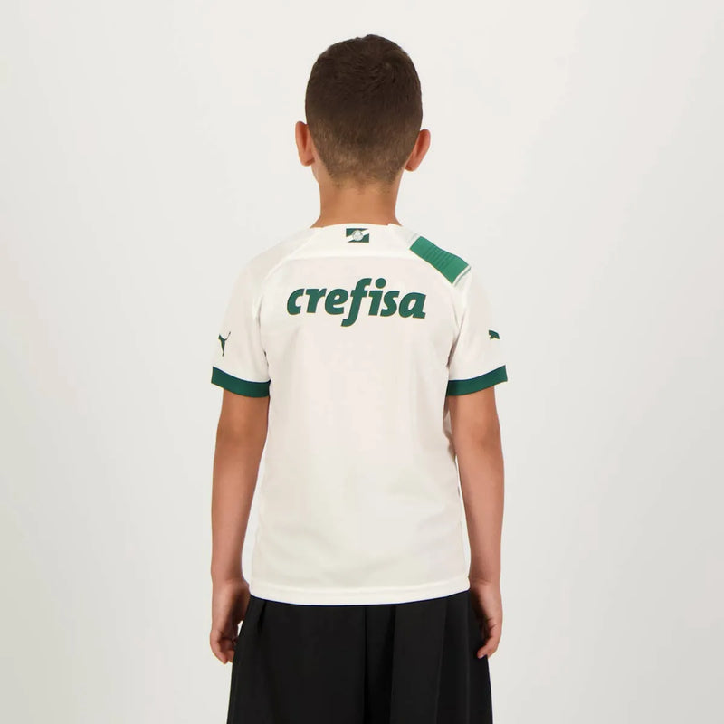 Conjunto Infantil Palmeiras ll 2023/24 Branco - Modelo Torcedor