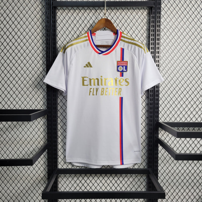 Camisa Lyon l 2023/24 Branca - Modelo Torcedor