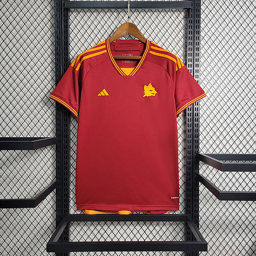 Camisa Roma l 2023/24 Vermelha - Modelo Torcedor