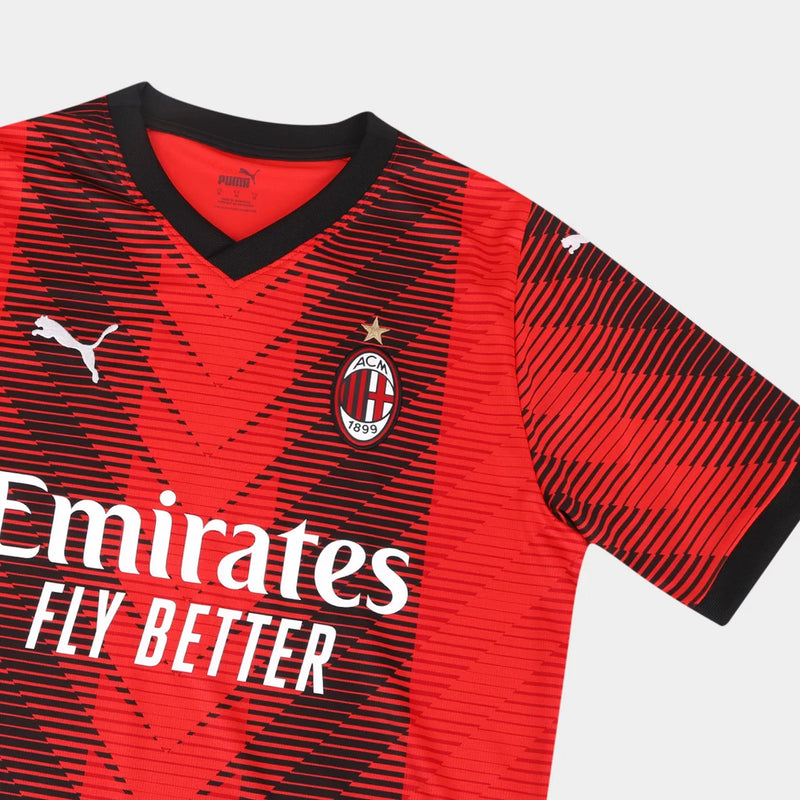 Camisa Milan l 2023/24 Vermelha e Preta - Modelo Torcedor