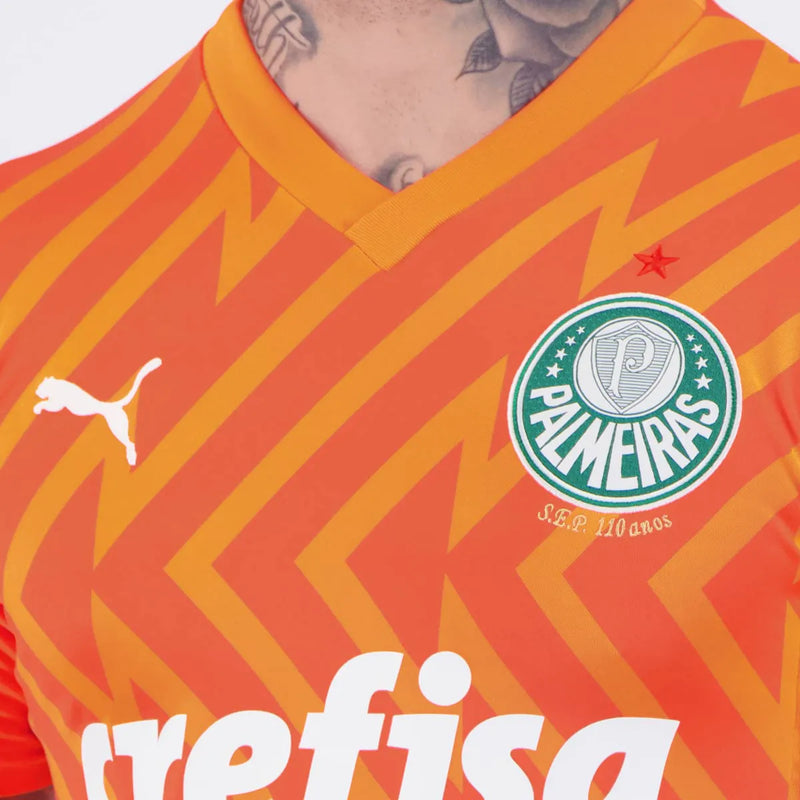 Camisa Palmeiras Goleiro lll 2024/25 Laranja - Modelo Torcedor