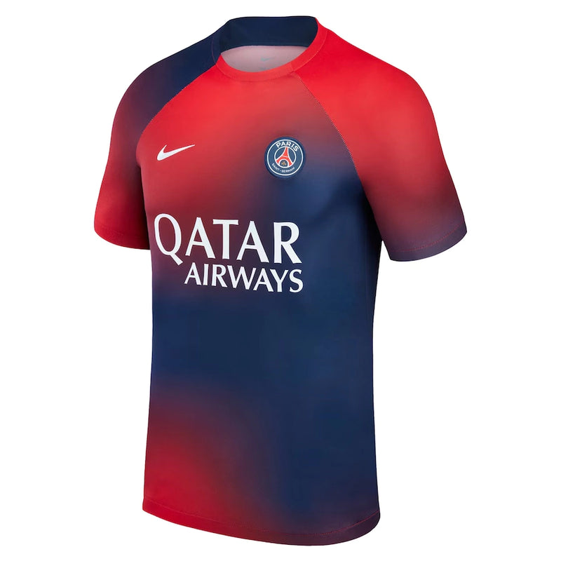 Camisa PSG Pré-Jogo 2023/24 Vermelha - Modelo Torcedor