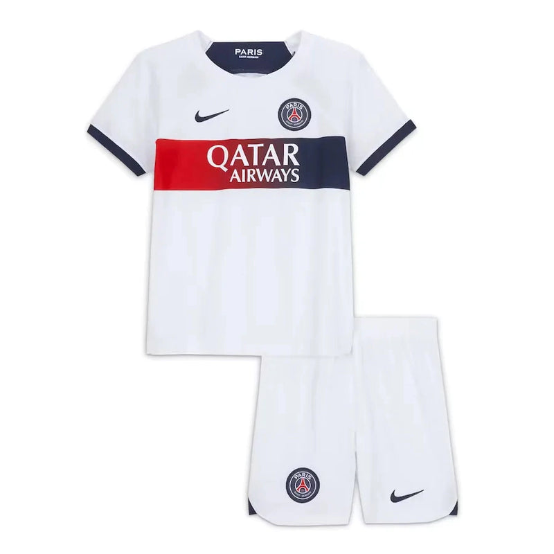 Conjunto Infantil PSG ll 2023/24 Branco - Modelo Torcedor