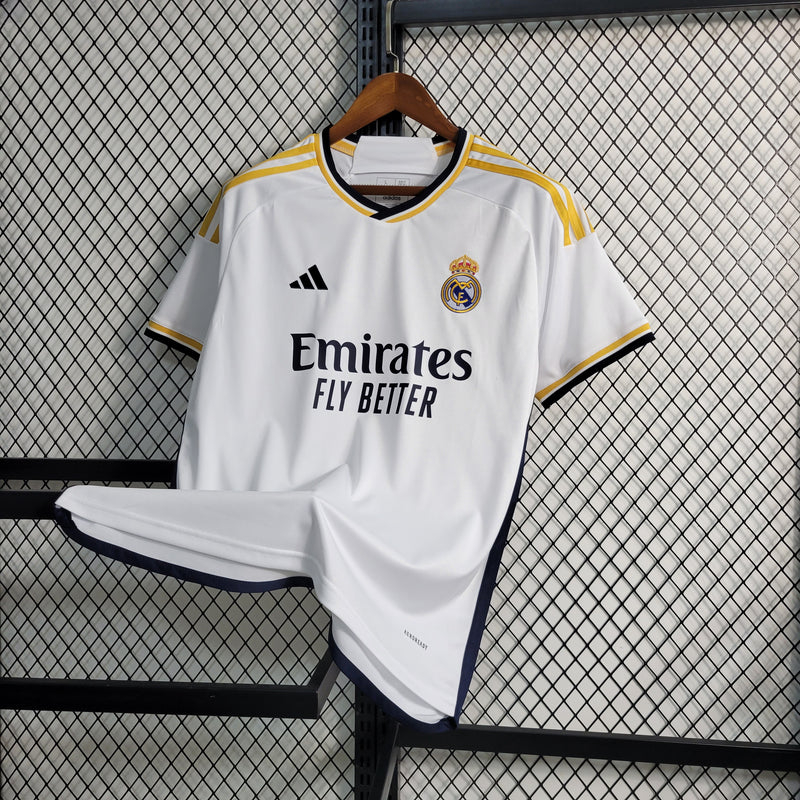 Camisa Real Madrid l 2023/24 Branca - Modelo Torcedor