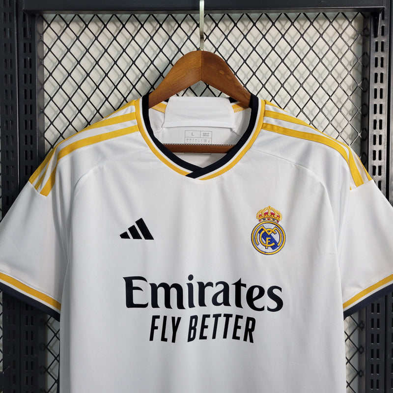 Camisa Real Madrid l 2023/24 Branca - Modelo Torcedor