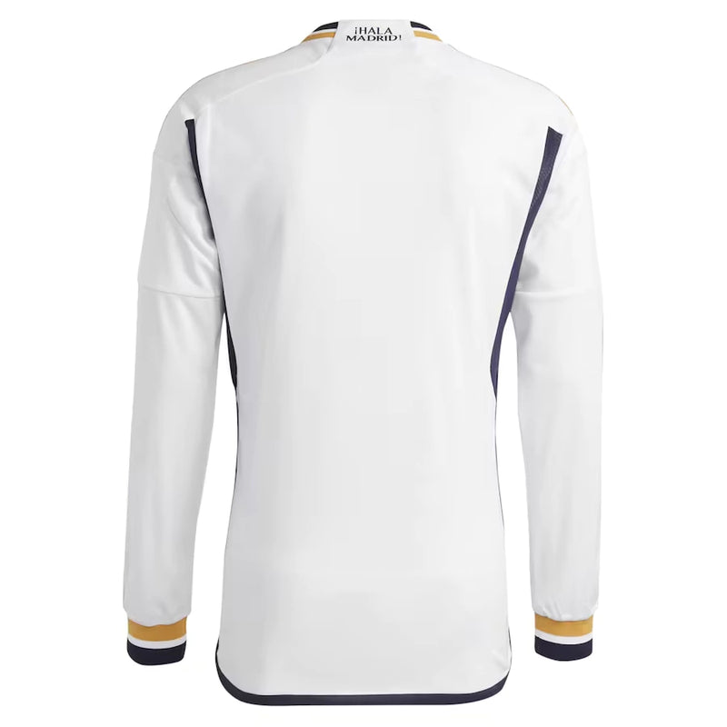 Camisa Manga Longa Real Madrid l 2023/24 Branca - Modelo Torcedor