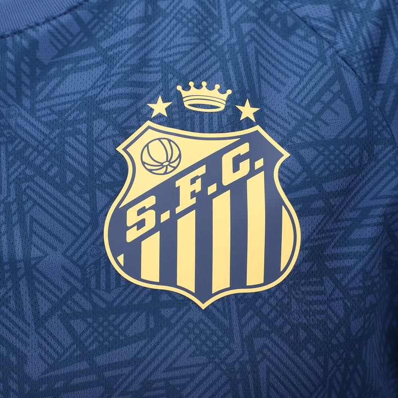 Camisa Santos Treino 2024/25 Azul - Modelo Torcedor