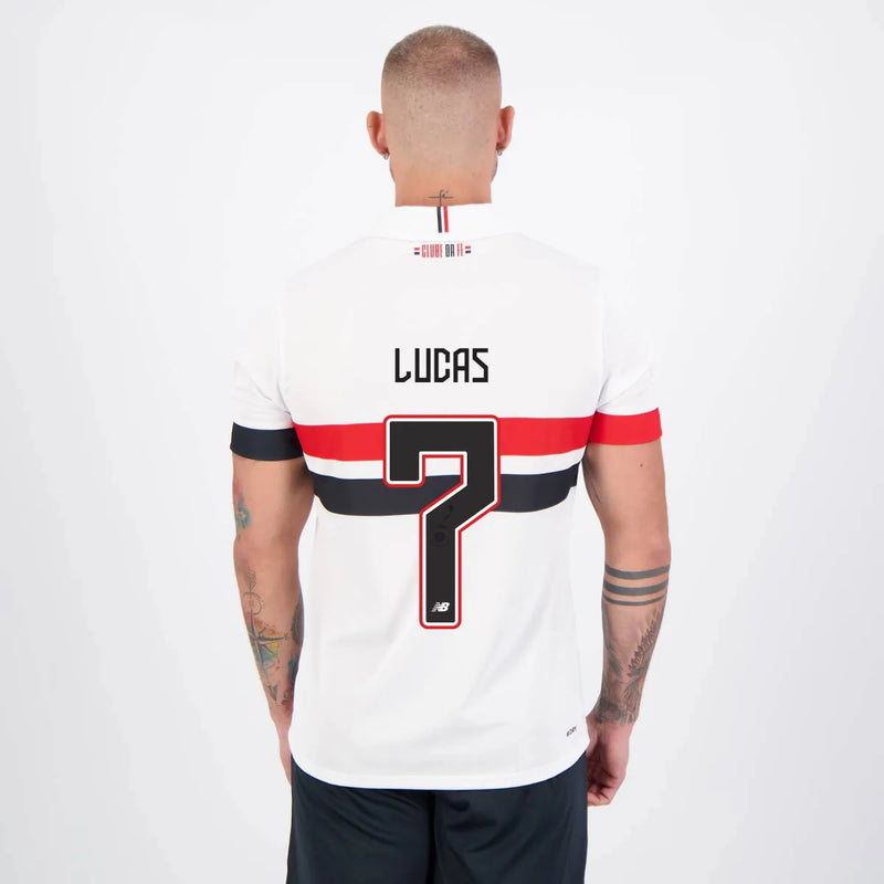 Camisa São Paulo l 2024/25 Branca - Lucas N7