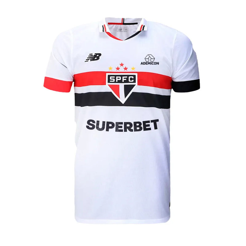 Camisa São Paulo l c/ Patrocínios 2024/25 Branca - Modelo Torcedor