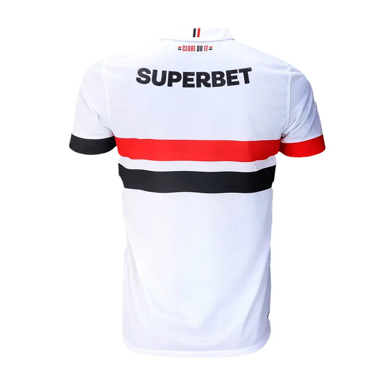 Camisa São Paulo l c/ Patrocínios 2024/25 Branca - Modelo Torcedor