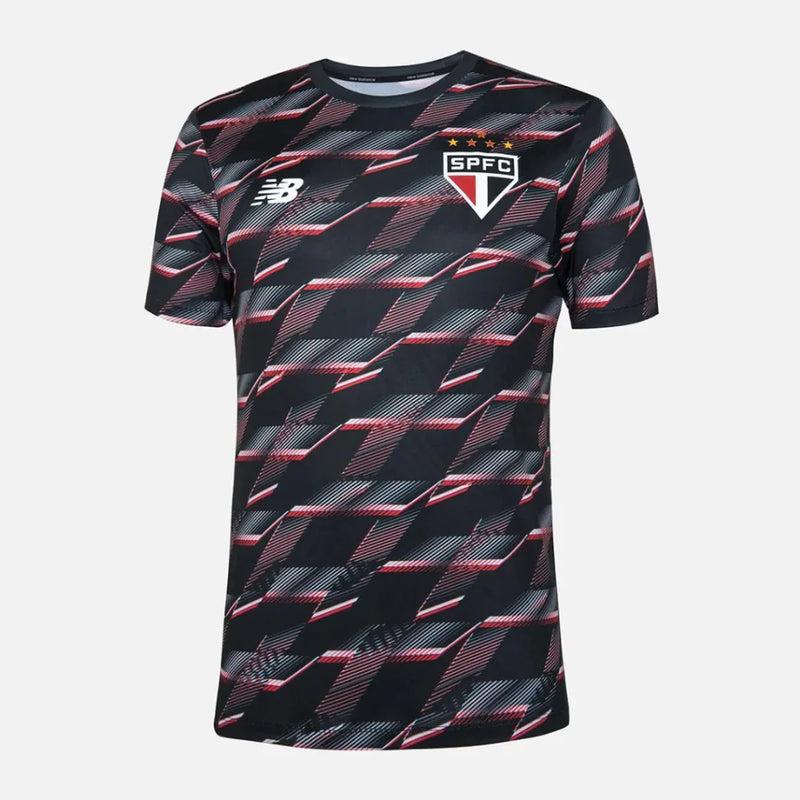 Camisa São Paulo Pré Jogo 2024/25 Preta - Modelo Torcedor