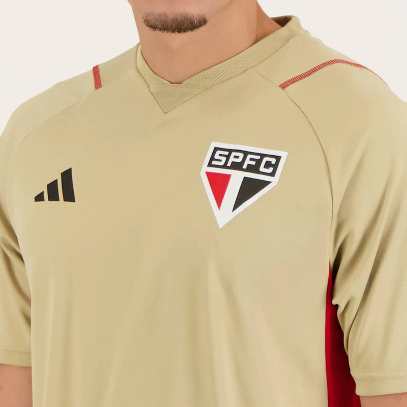 Camisa São Paulo Treino 2023/24 Bege - Modelo Torcedor